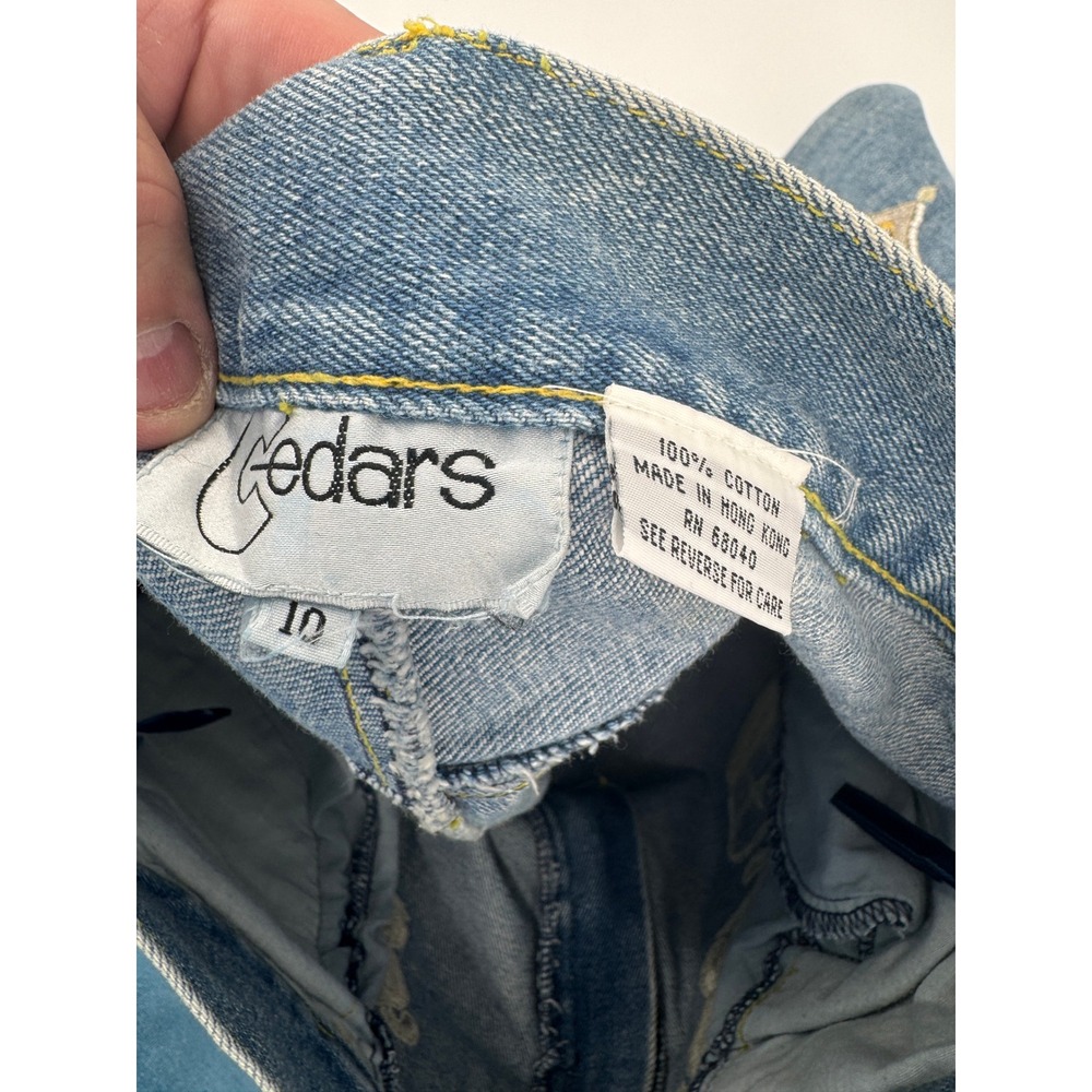 Vintage Cedars Denim Jacket Jeans Set Jeweled Beaded Women 28 Blue Crown - Picture 5 of 16